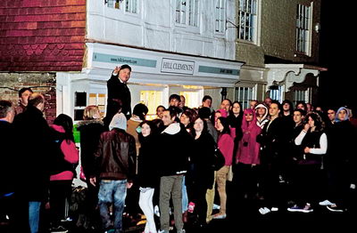 Quarry Street, just before the crowd set upon the photographer